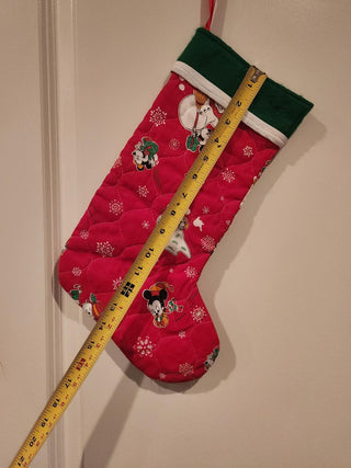 Vintage handmade Red Quilted Disney Babies Stocking
