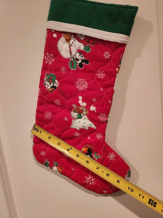 Vintage handmade Red Quilted Disney Babies Stocking