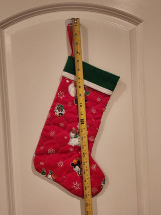 Vintage handmade Red Quilted Disney Babies Stocking