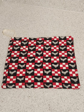 Red-Black-White Checkered Roster Hot Pad