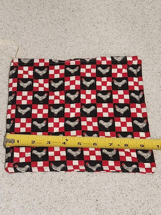 Red-Black-White Checkered Roster Hot Pad