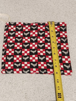 Red-Black-White Checkered Roster Hot Pad