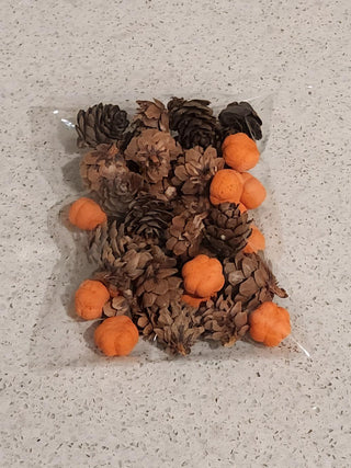 Mini Pinecones & Pumpkins Bowl Filler