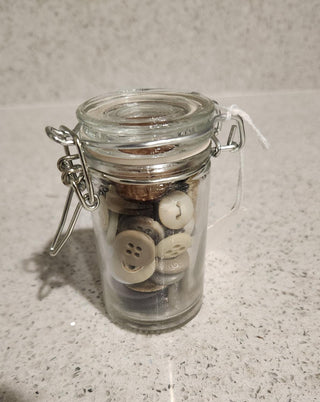 Jar of Neutral Color Buttons
