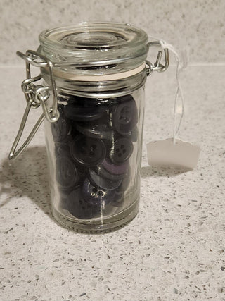 Jar of Dark Buttons