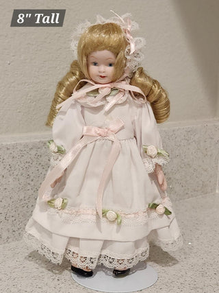 Vintage Mini Porcelain Blonde Doll