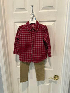 Plaid Flannel toddler shirt