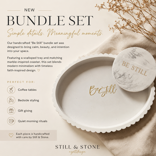 STILL & STONE COMBO TRAY/COASTER SET