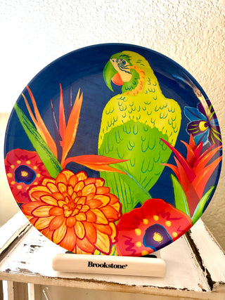 HAWAII  PARROT PLATE TROPICAL SUMMER