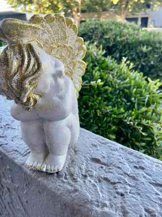 White Plaster Cherub