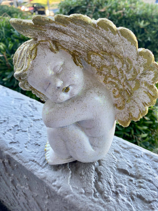 White Plaster Cherub
