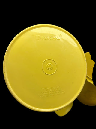Vintage Yellow Tupperware Servalier Canister Set with Scoop – 2-Piece
